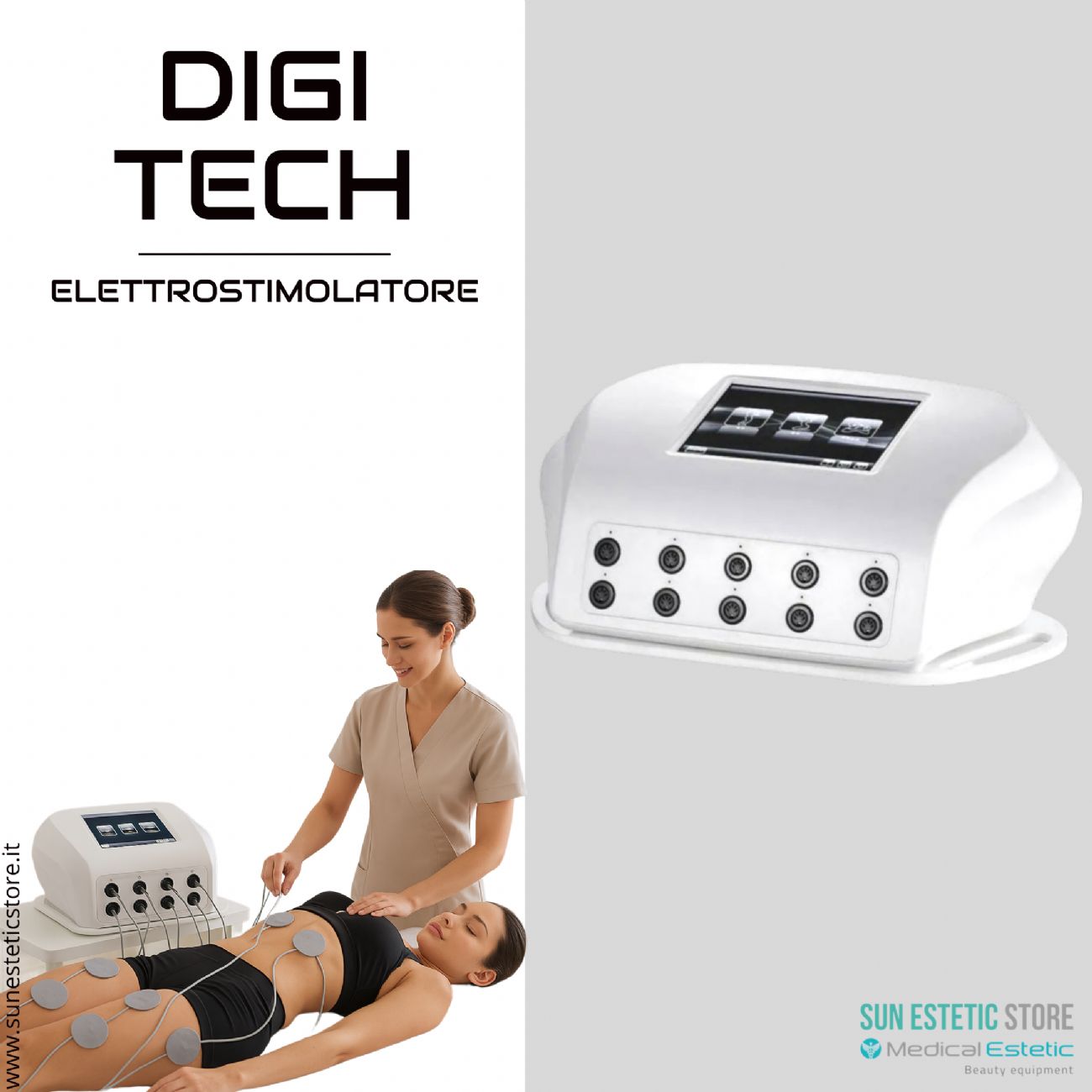 Digi Tech elettrostimolatore digitale tonificazione e dimagrimento