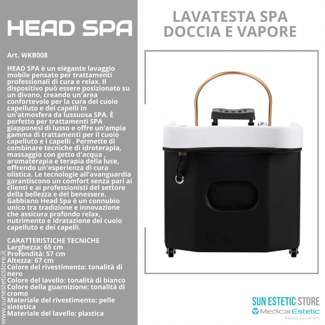 Head Spa lavatesta trattamento capelli con vapore