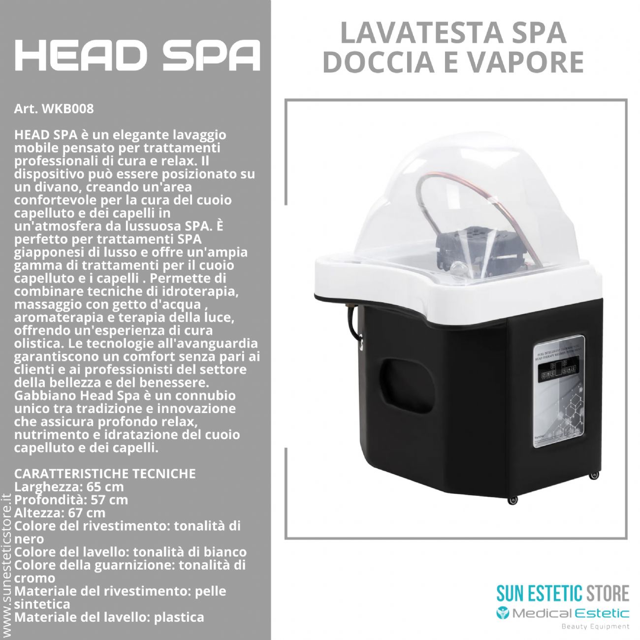 Head Spa lavatesta trattamento capelli con vapore
