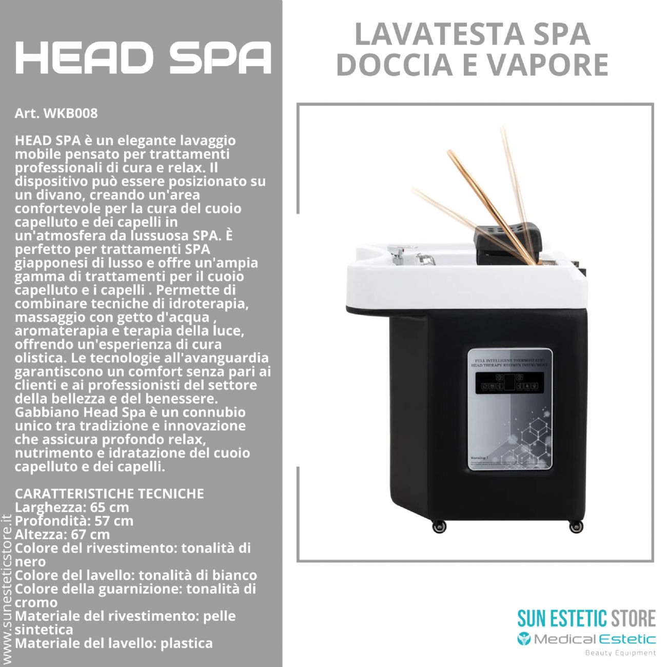 Head Spa lavatesta trattamento capelli con vapore