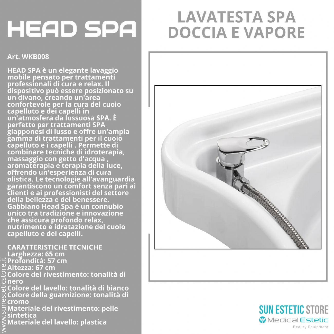 Head Spa lavatesta trattamento capelli con vapore