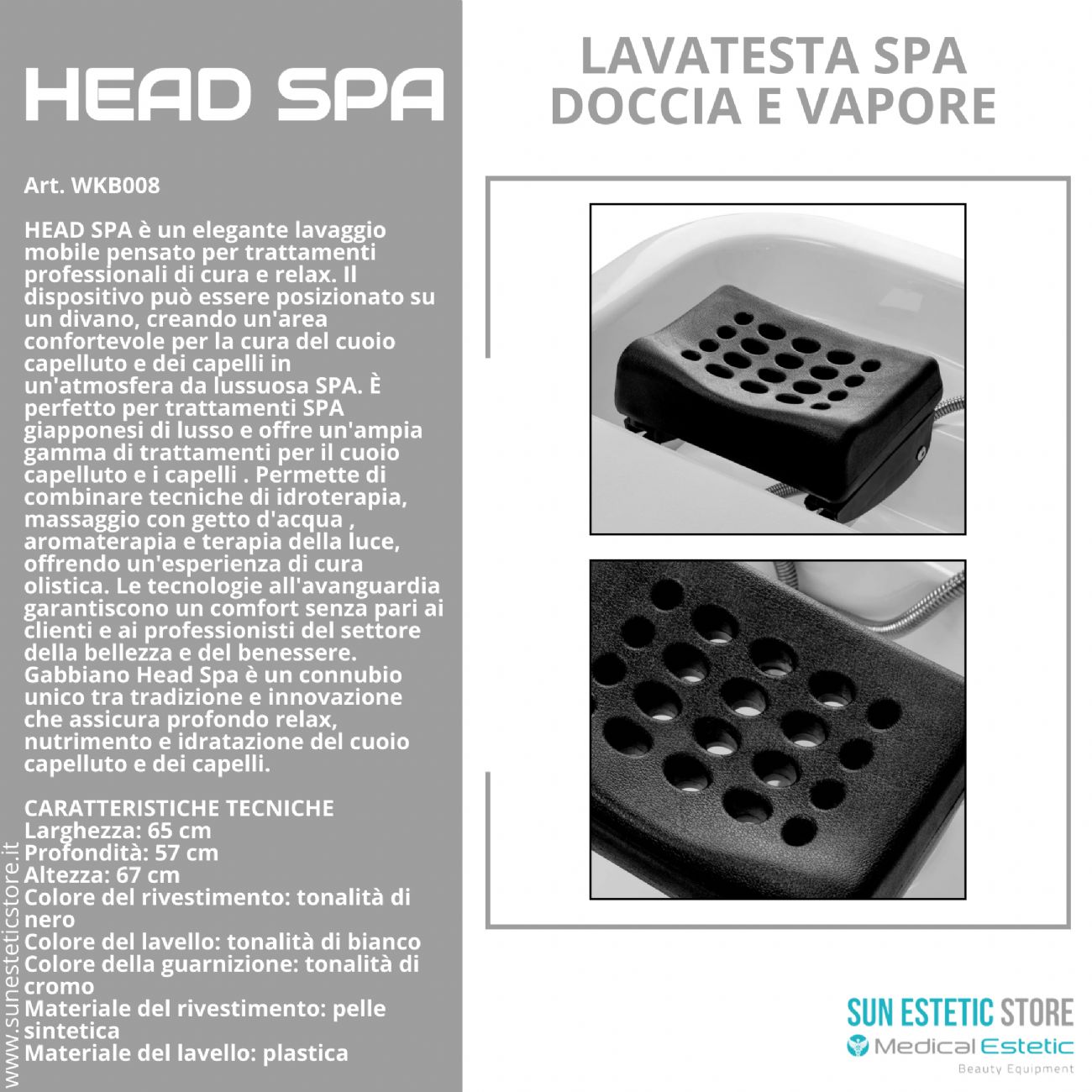 Head Spa lavatesta trattamento capelli con vapore