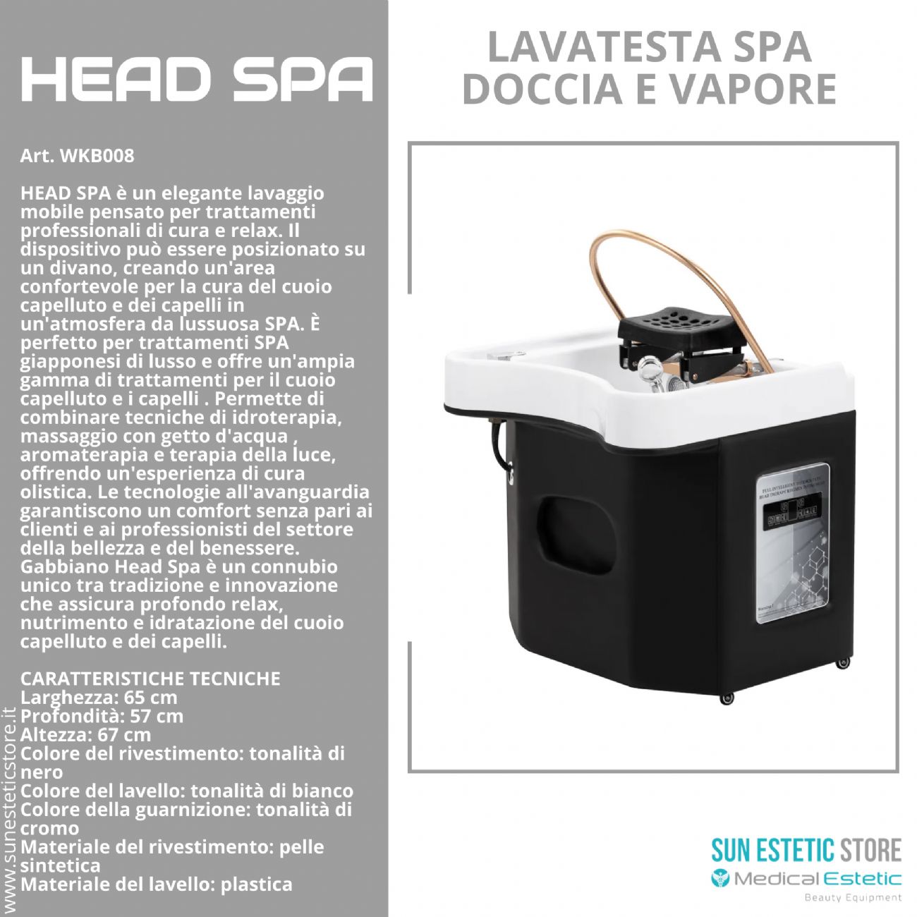 Head Spa lavatesta trattamento capelli con vapore
