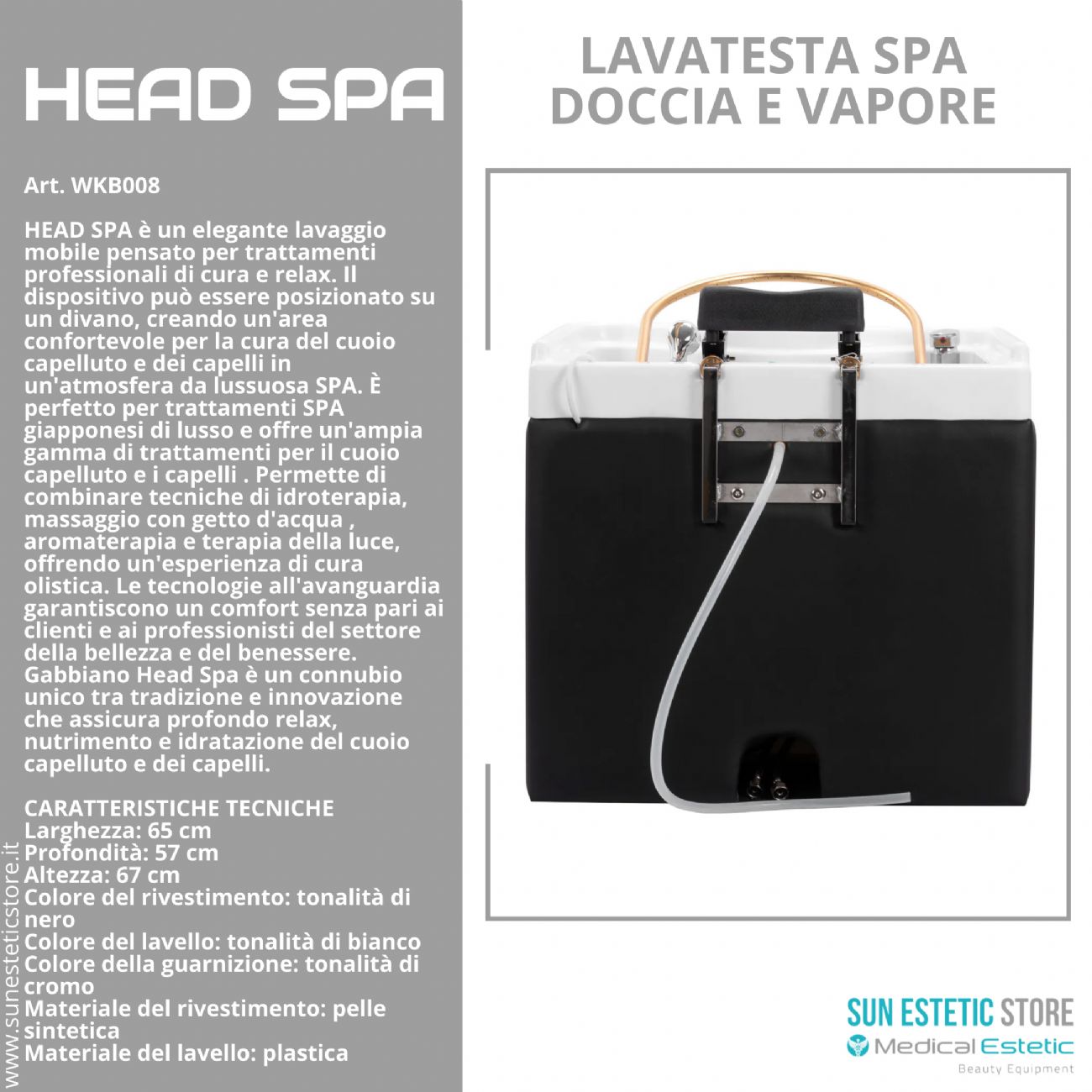 Head Spa lavatesta trattamento capelli con vapore