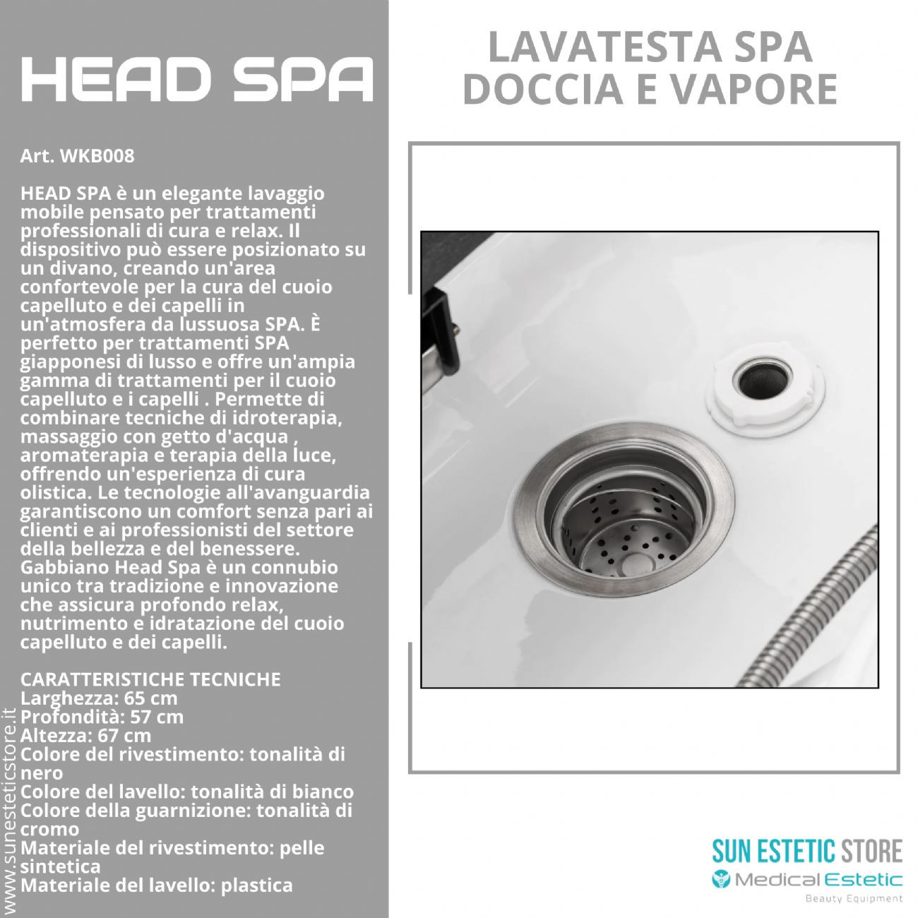 Head Spa lavatesta trattamento capelli con vapore