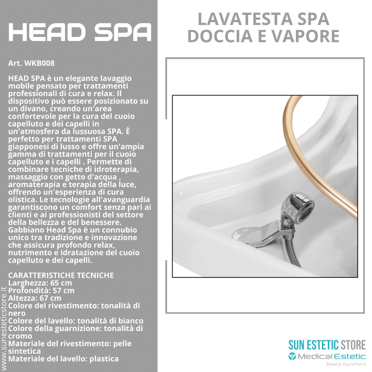 Head Spa lavatesta trattamento capelli con vapore