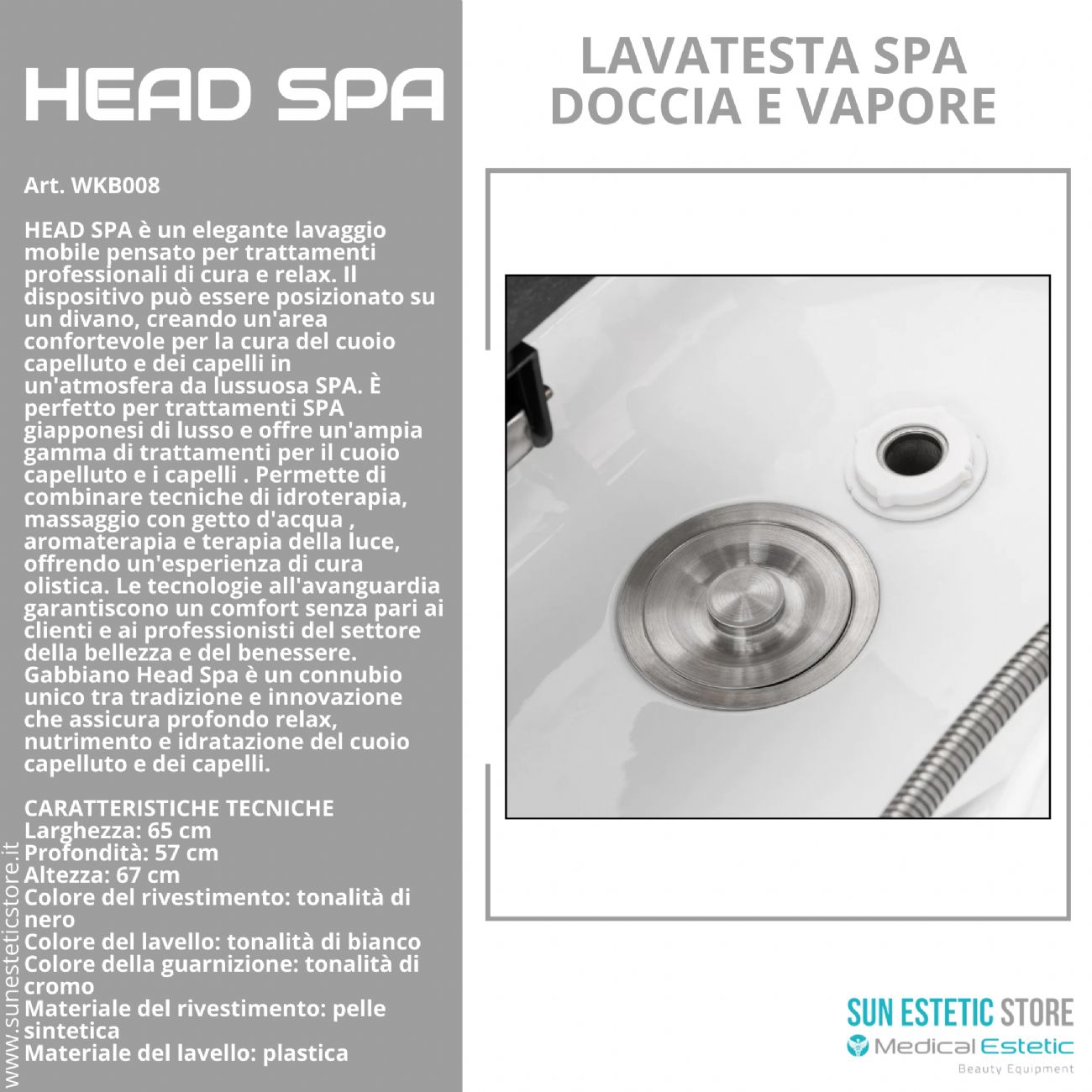 Head Spa lavatesta trattamento capelli con vapore