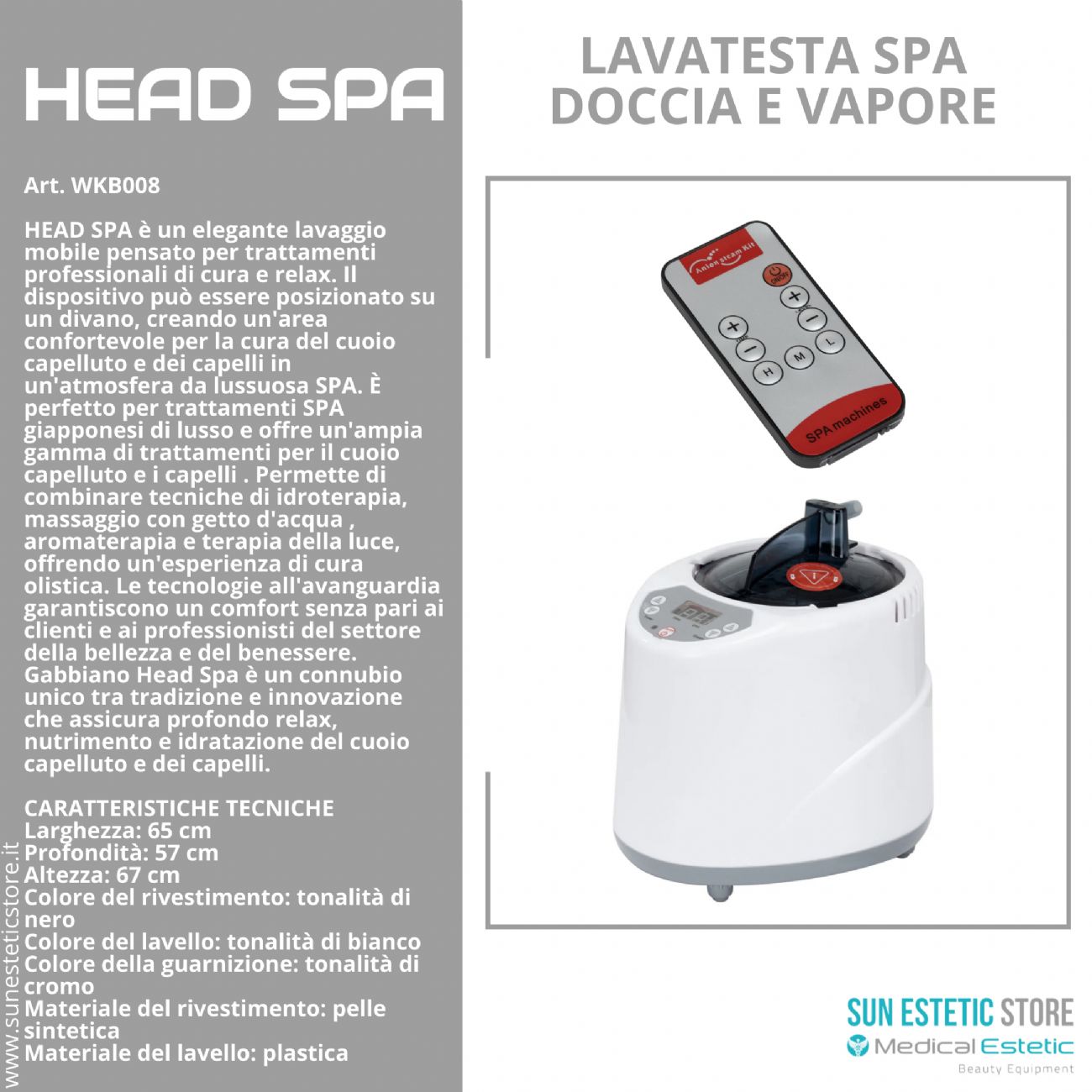 Head Spa lavatesta trattamento capelli con vapore