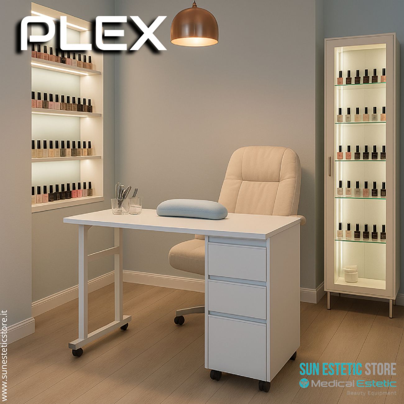 Plex tavolo manicure pieghevole richiudibile ricostruzione unghie nails
