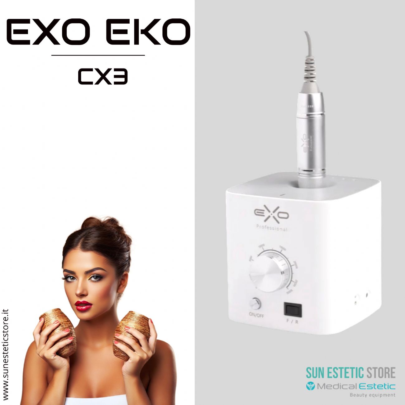 EXO EKO SX3 fresa micromotore per manicure onicotecnica