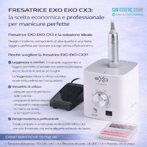 EXO EKO SX3 fresa micromotore per manicure onicotecnica