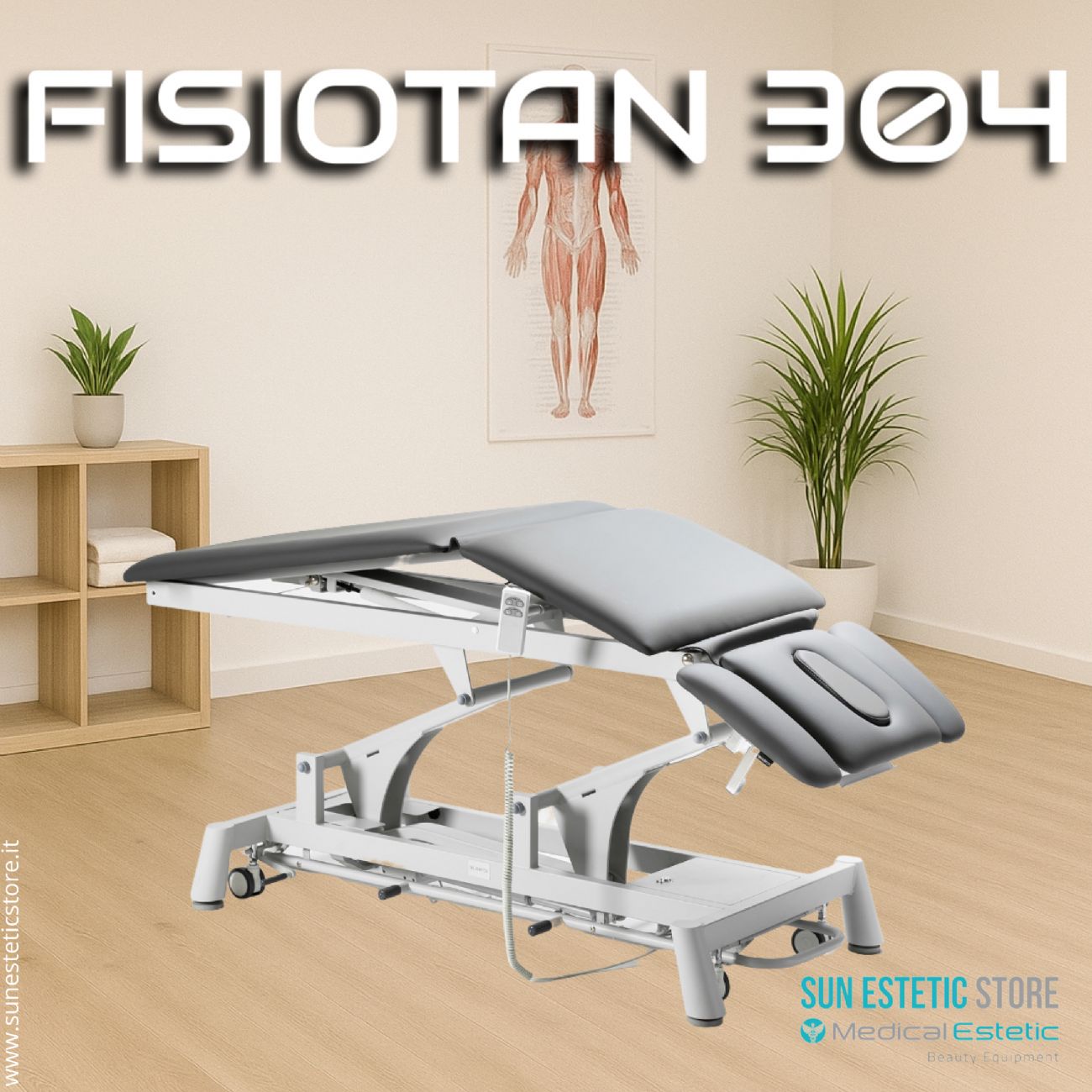 Fisiotan 304 lettino fisioterapia 2 motori con perimetrale