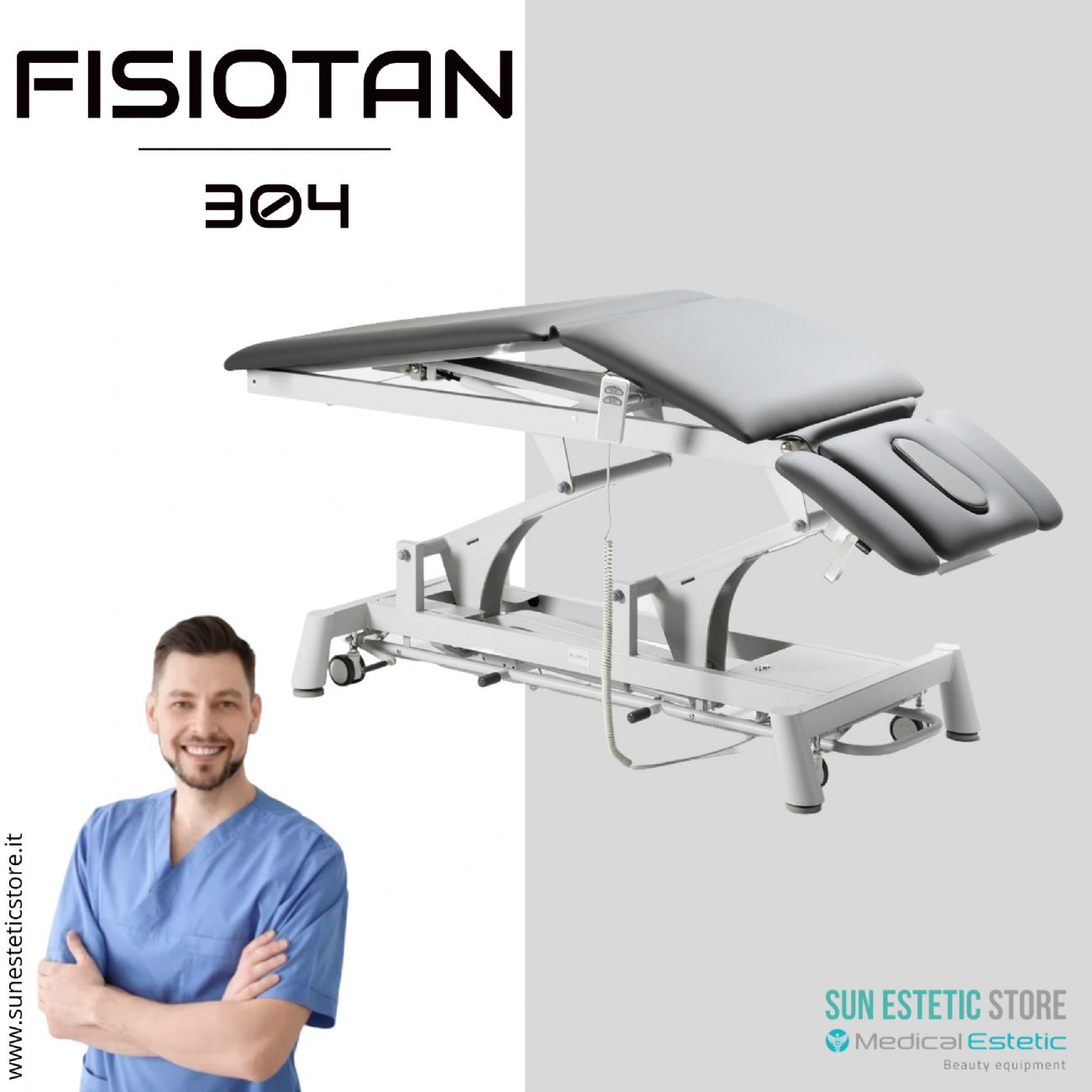 Fisiotan 304 lettino fisioterapia 2 motori con perimetrale