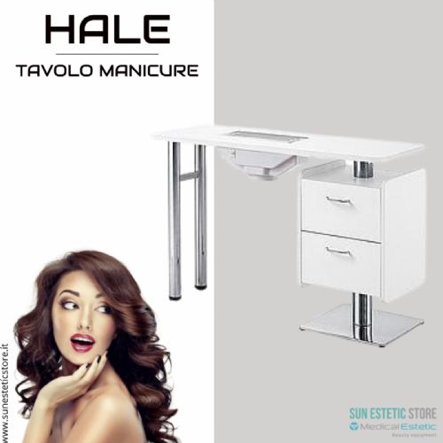 Hale tavolo manicure ricostruzione unghie nails con due cassetti