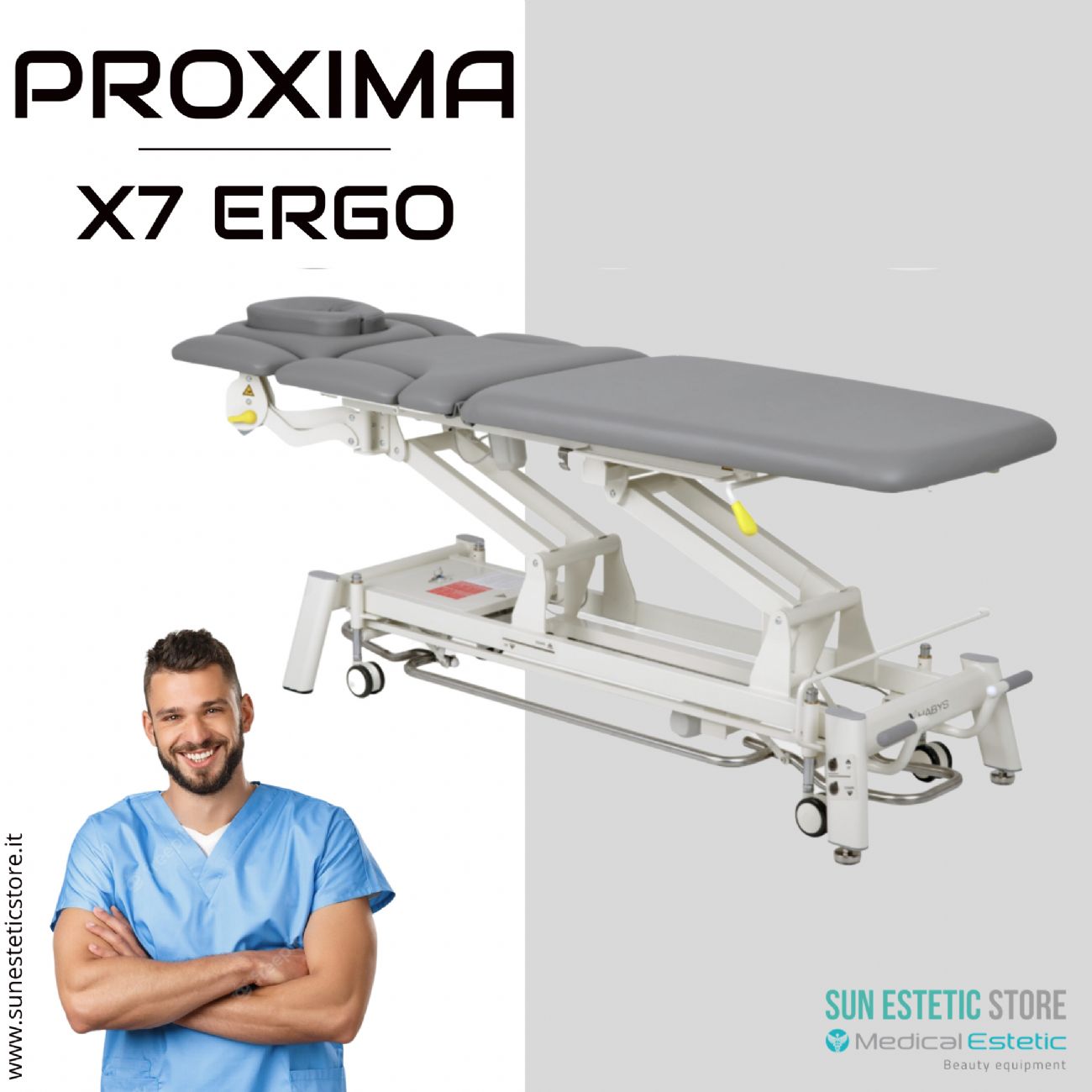 Proxima X7 lettino fisioterapia riabilitazione 7 sezioni