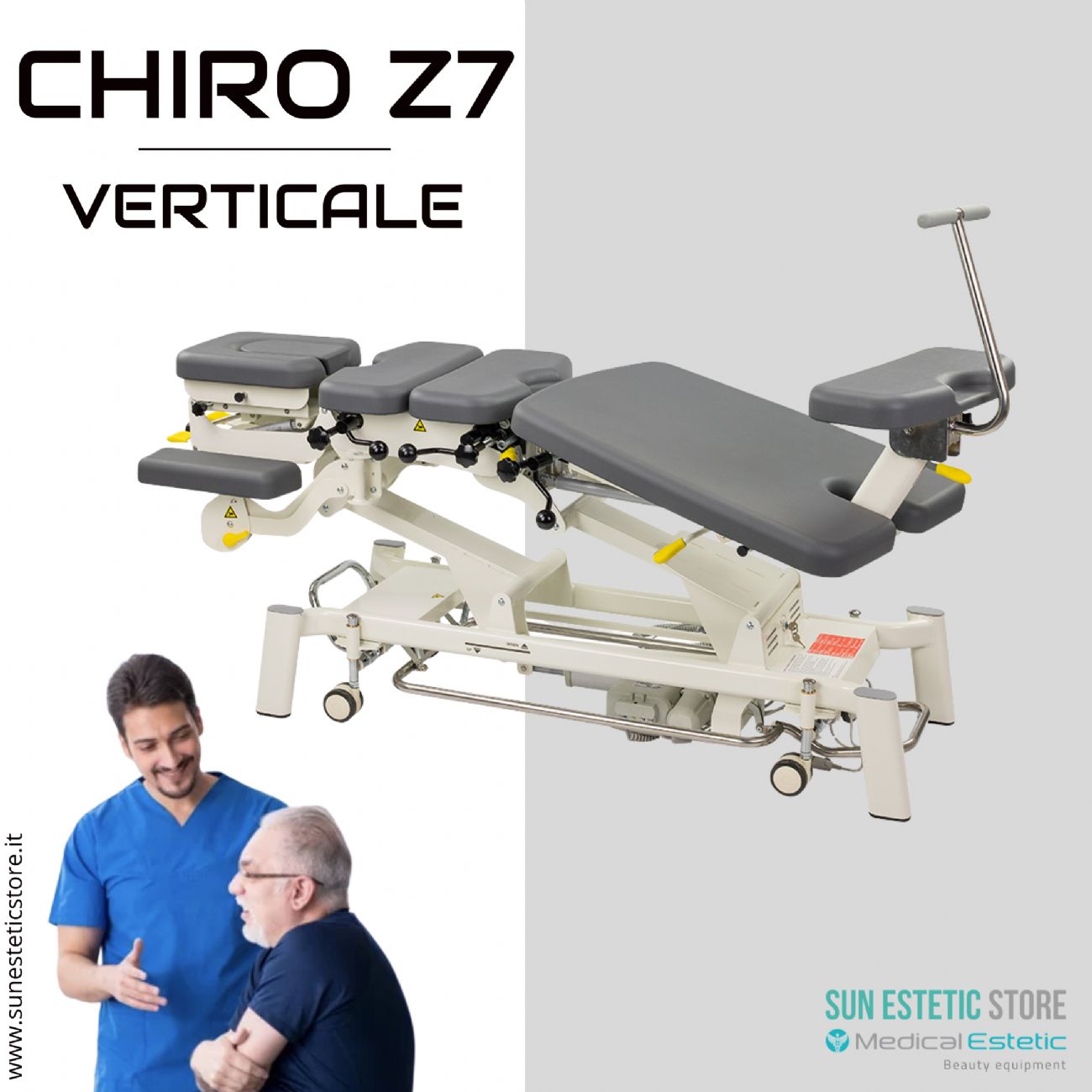 Chiro Z7Verticale lettino chiropratico a 7 zone con Drop System