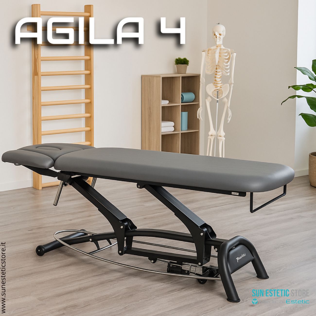 Agila 4 lettino elettrico per fisioterapia con comando perimetrale