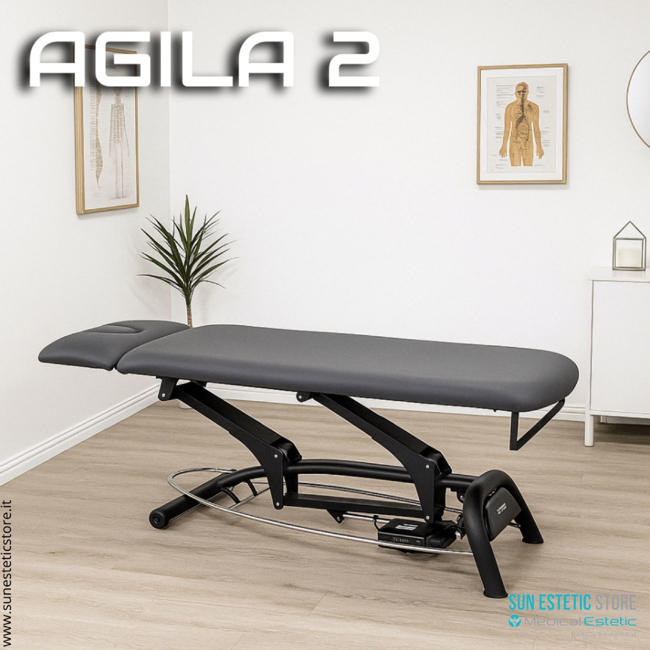 Agila 2 lettino elettrico per fisioterapia 2 sezioni