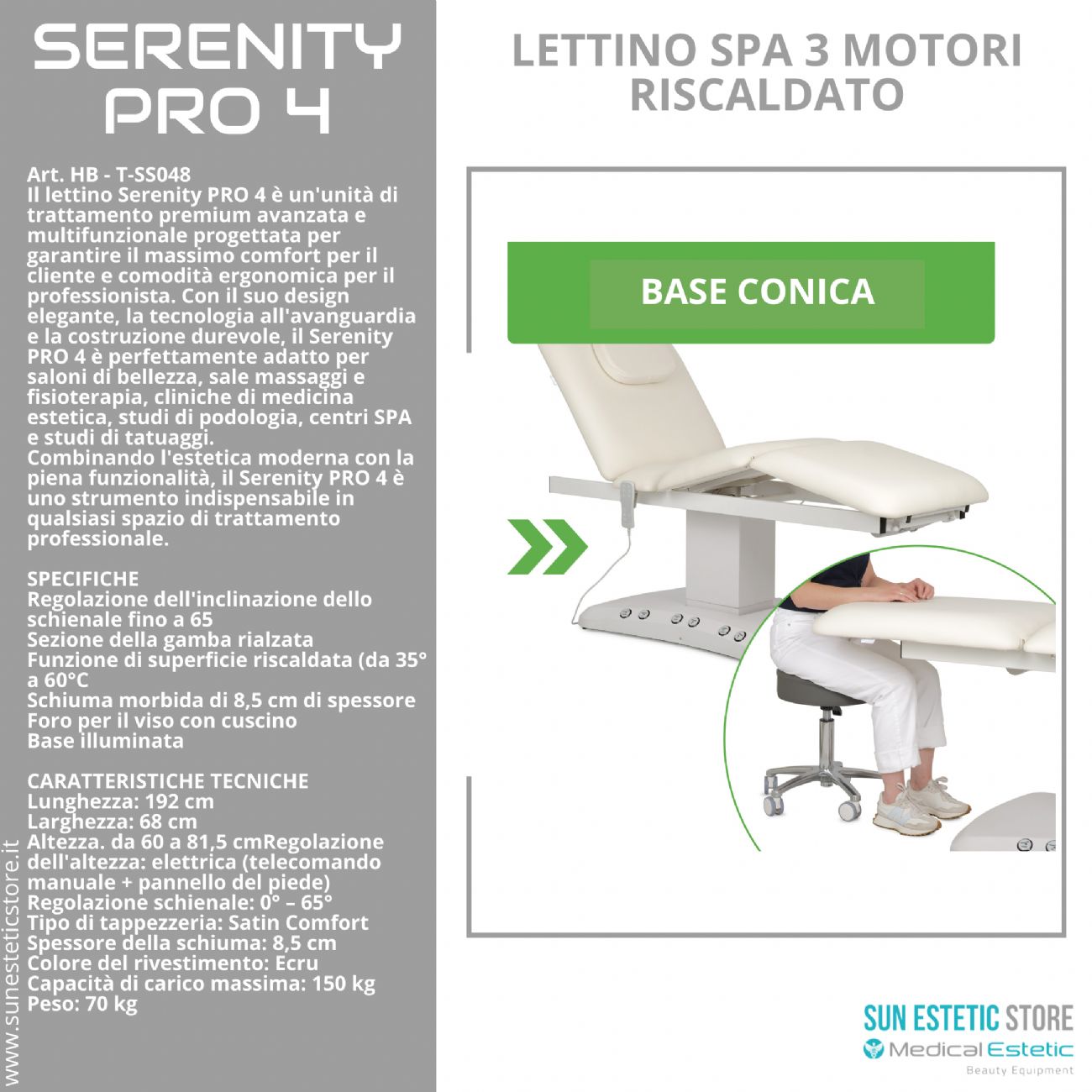 Serenity Pro 4 LettinO Spa 3 motori riscaldato