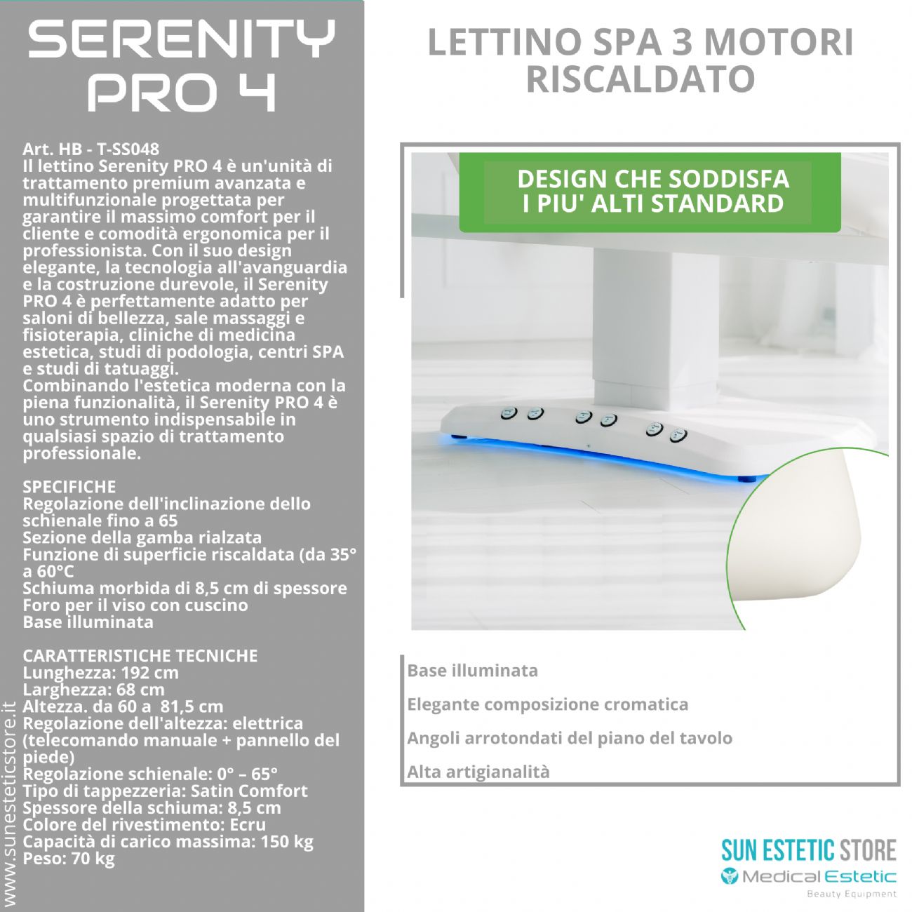 Serenity Pro 4 LettinO Spa 3 motori riscaldato