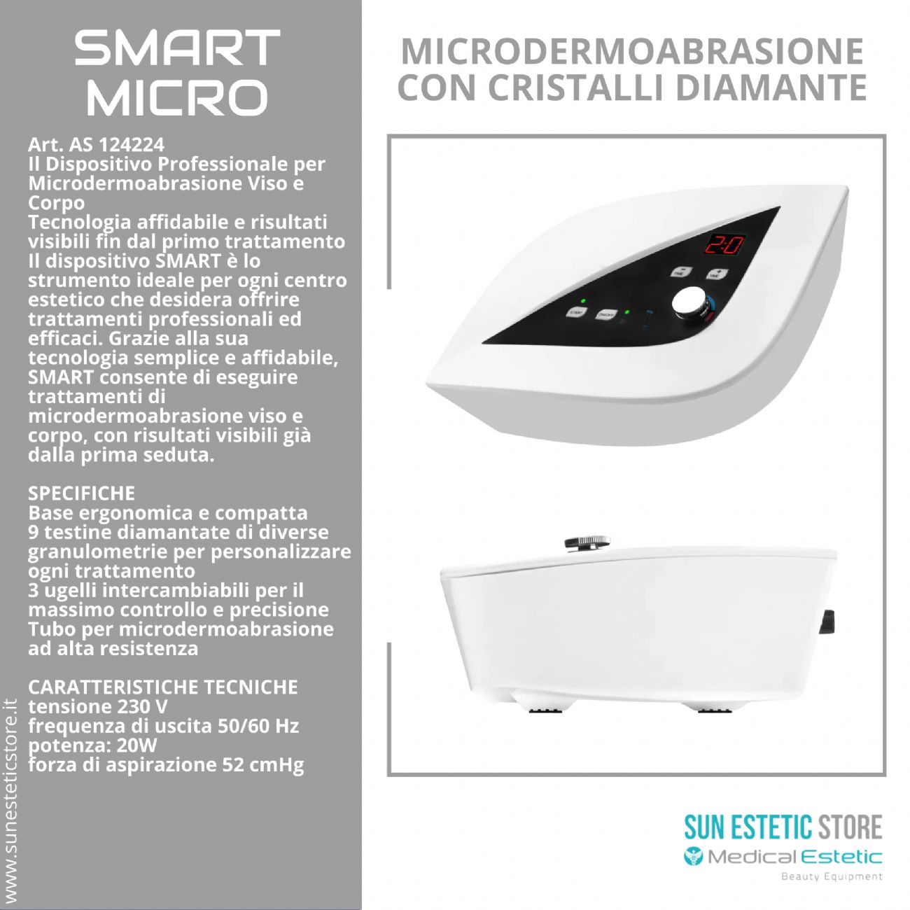 Smart Micro Microdermoabrasione con cristalli di diamante