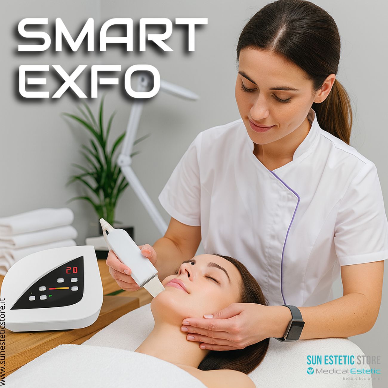 Smart Exfo spatola ultrasuoni skin scrubber