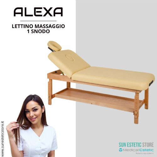 Alexa lettino massaggio in legno 2 sezioni regolabile