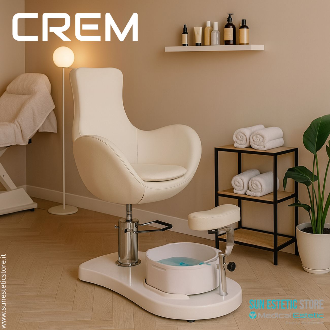 Crem poltrona pedicure idraulica con vaschetta idromassaggio