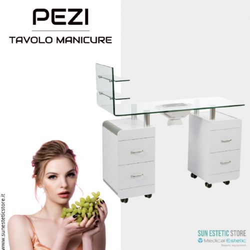 Pezi tavolo manicure ricostruzione unghie nails 4 casseti + mensole smalti