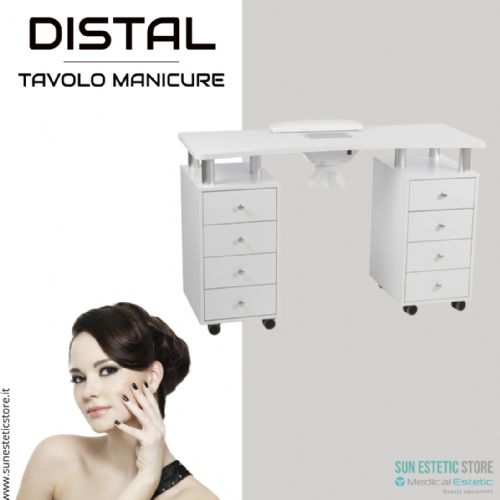 Distal tavolino manicure per ricostruzione unghie con aspiratore