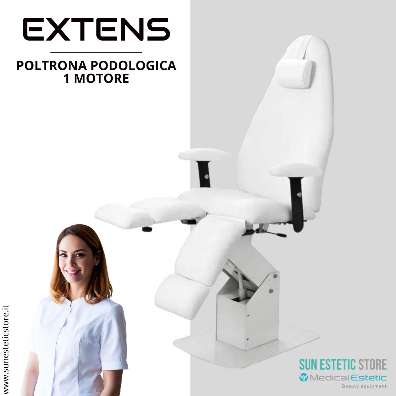 Extens poltrona podologica per estetica 1 motore