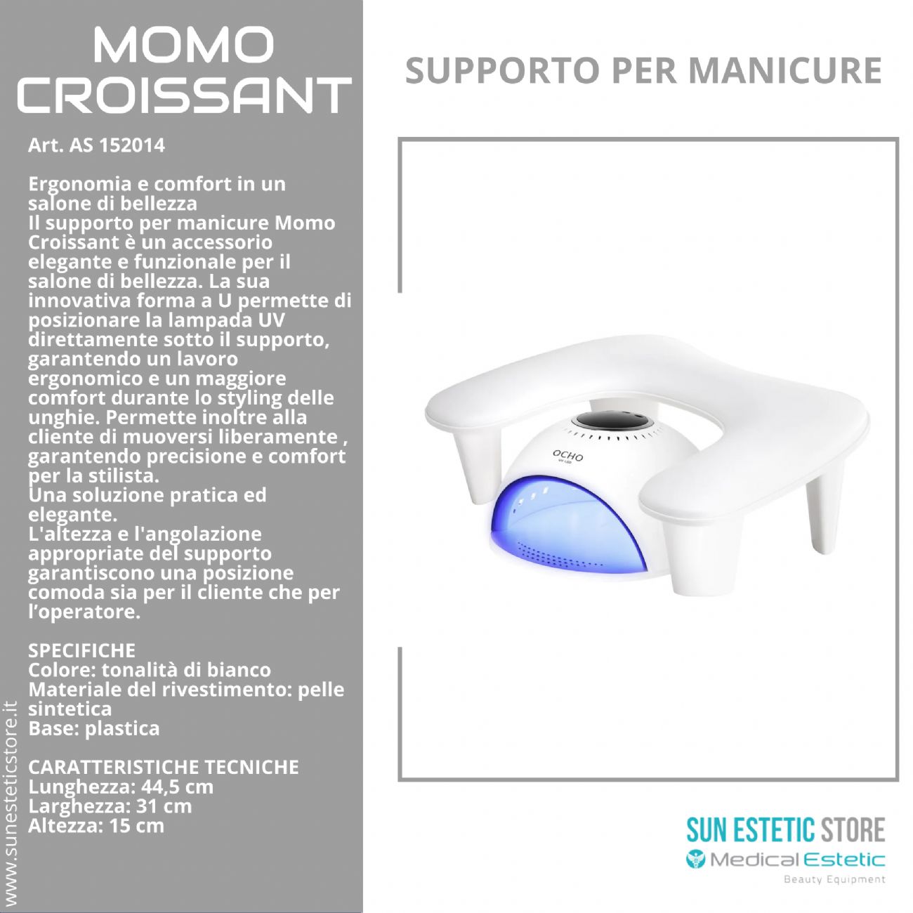 Momo Croissant supporto mani per manicure