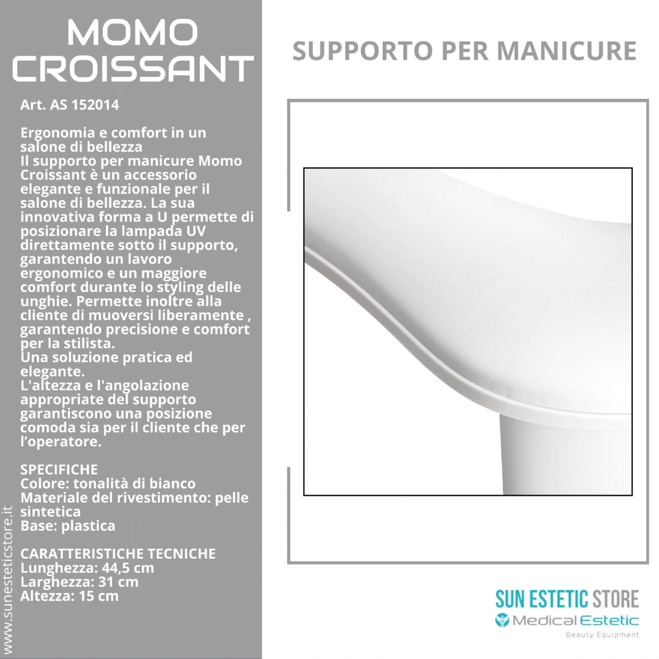 Momo Croissant supporto mani per manicure