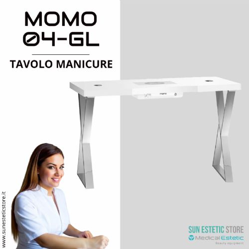 Momo 04-GL tavolino manicure con aspiratore
