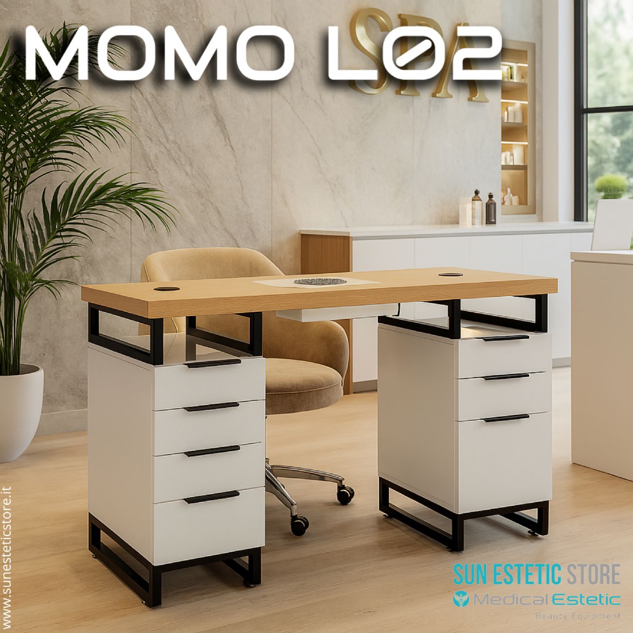 Momo L02 Tavolo manicure con aspiratore