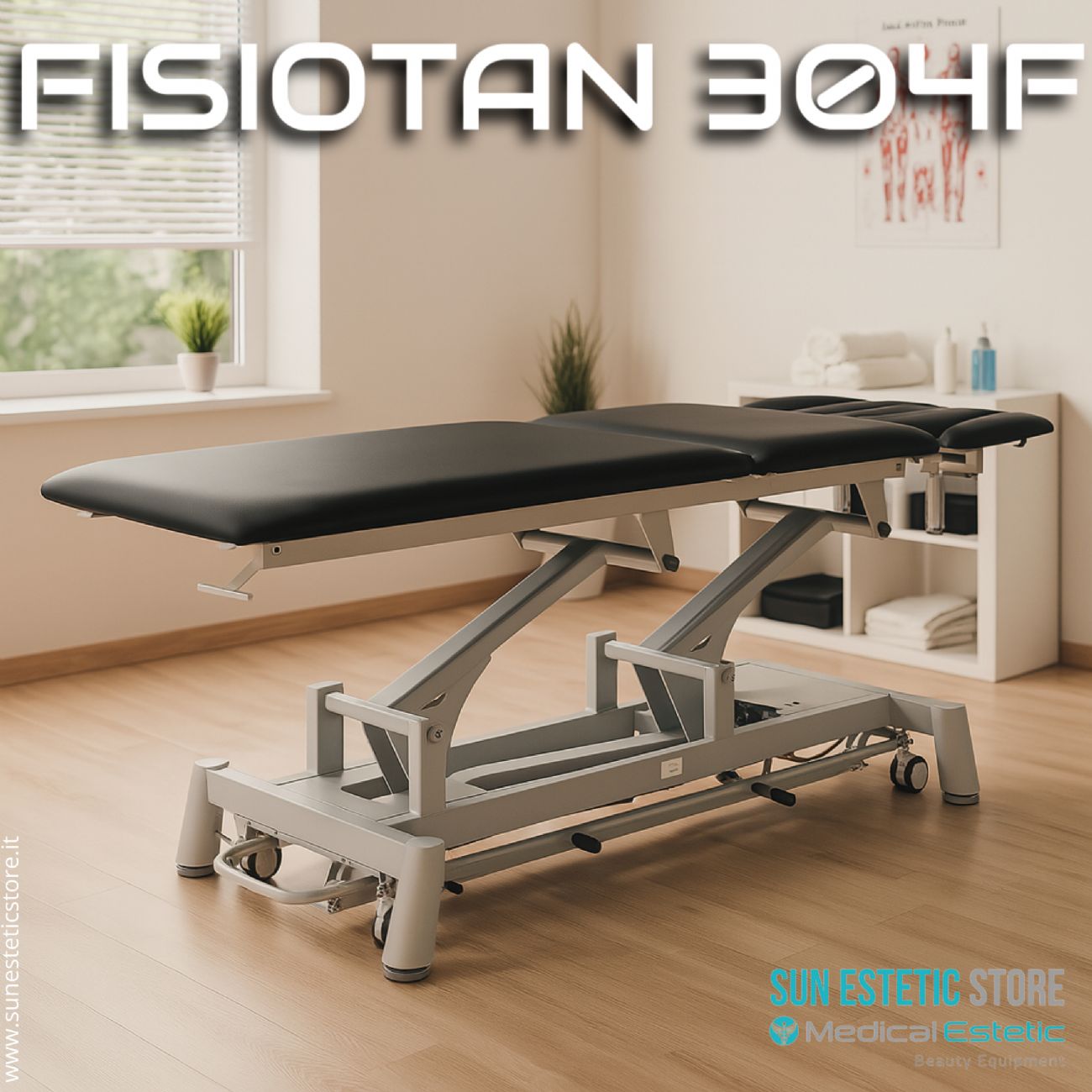 Fisiotan 304F lettino fisioterapia 1 motori con perimetrale
