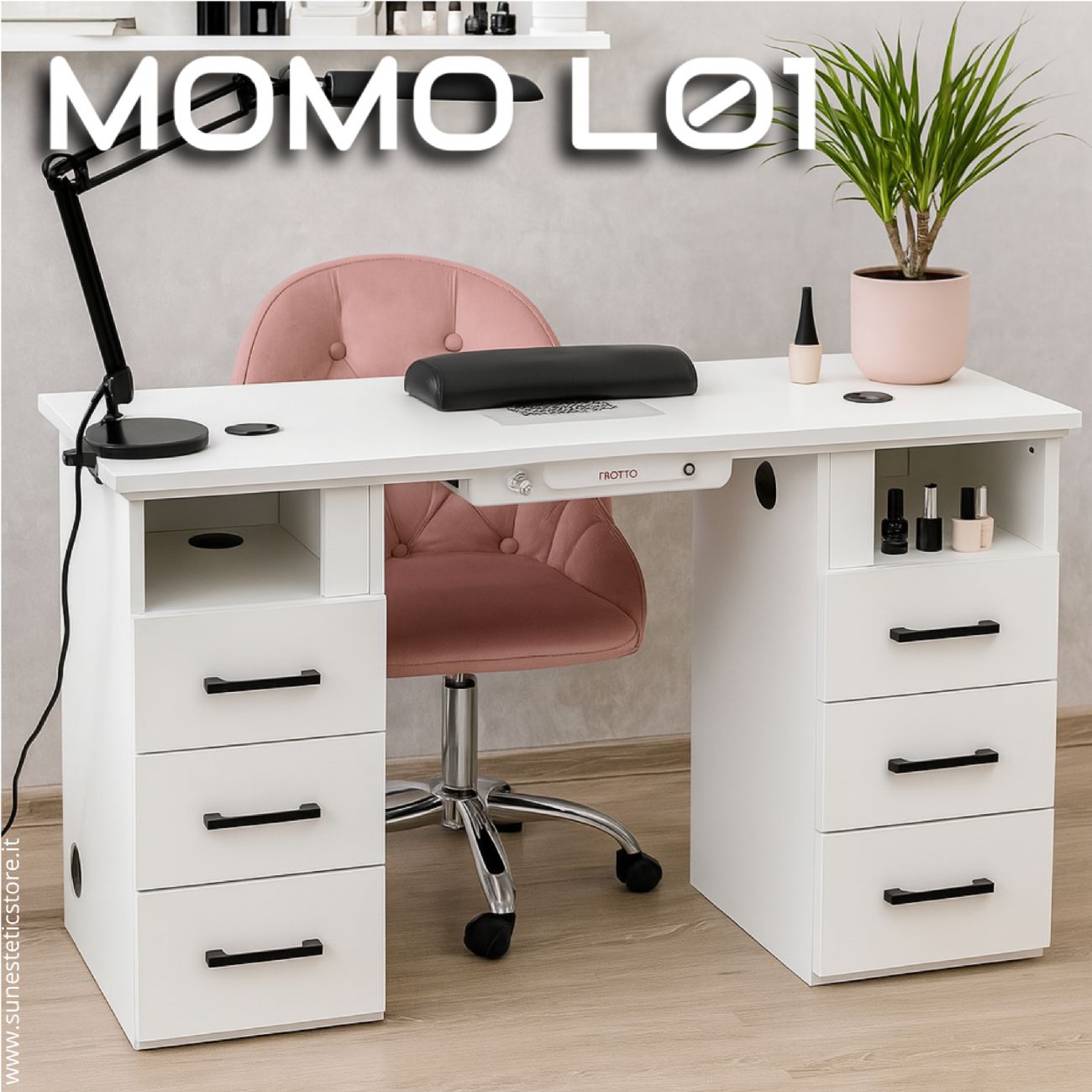 Momo L01 tavolo manicure con aspiratore