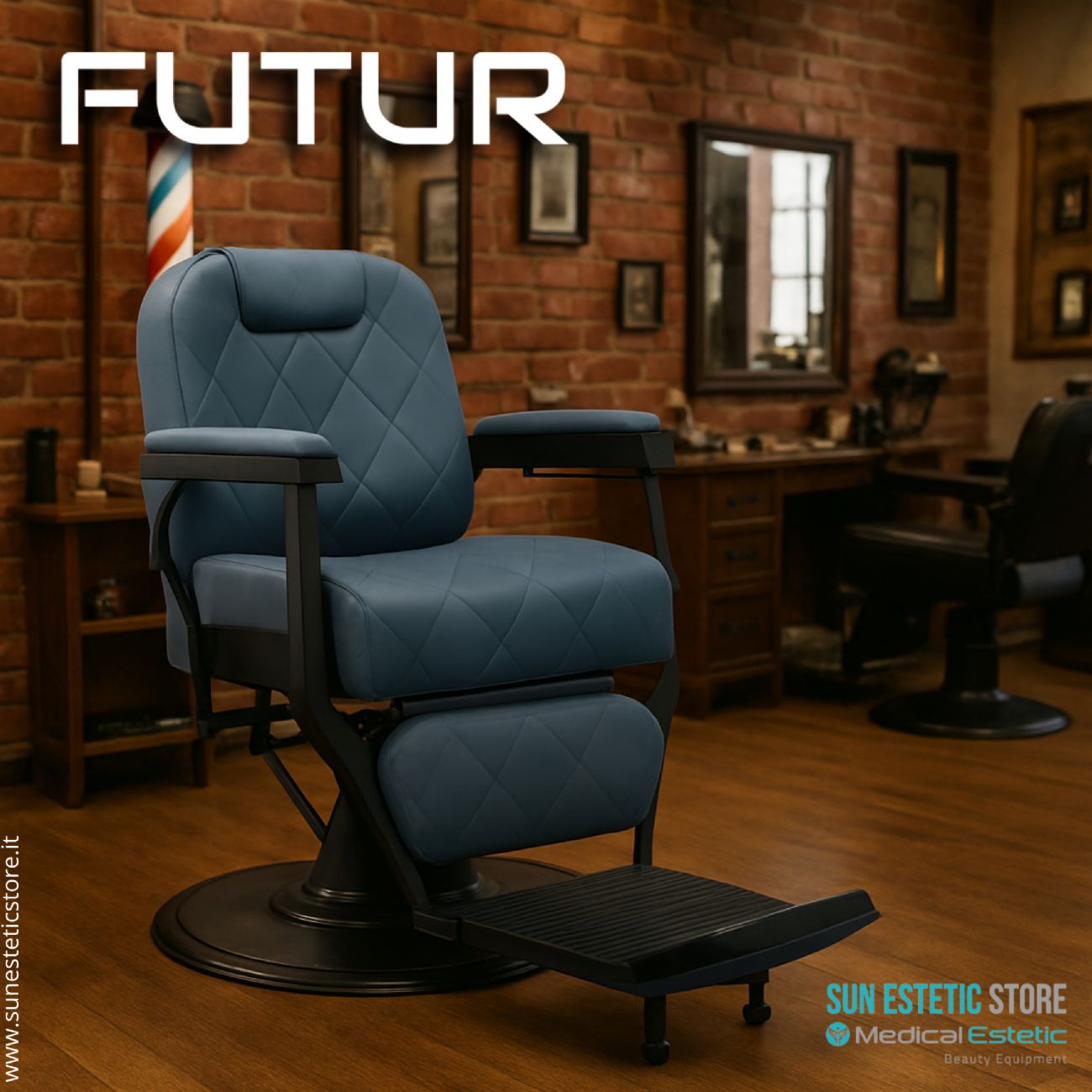 Futur moderna poltrona maschile barber in varie