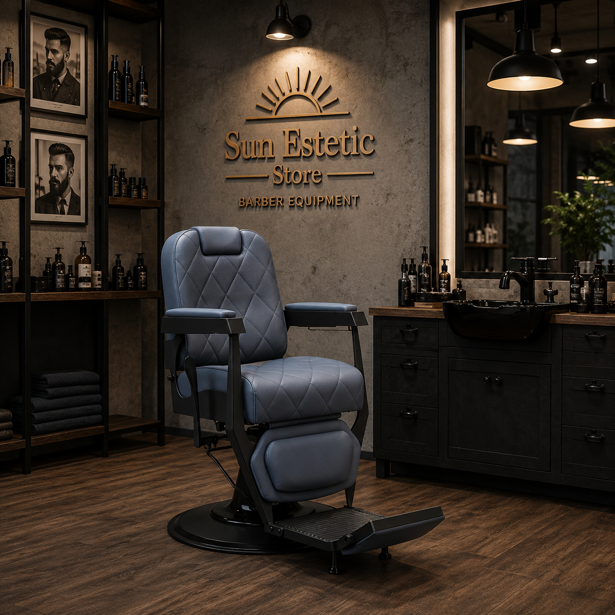 Futur moderna poltrona maschile barber in varie