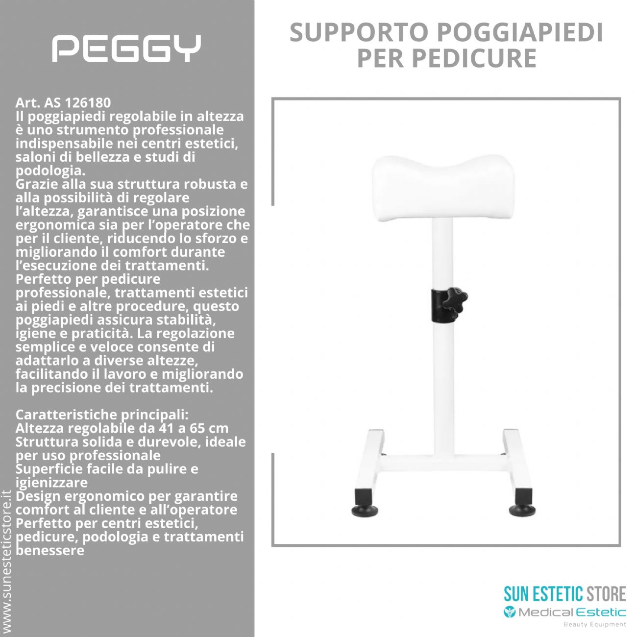 Peggy supporto poggiapiedi pedicure