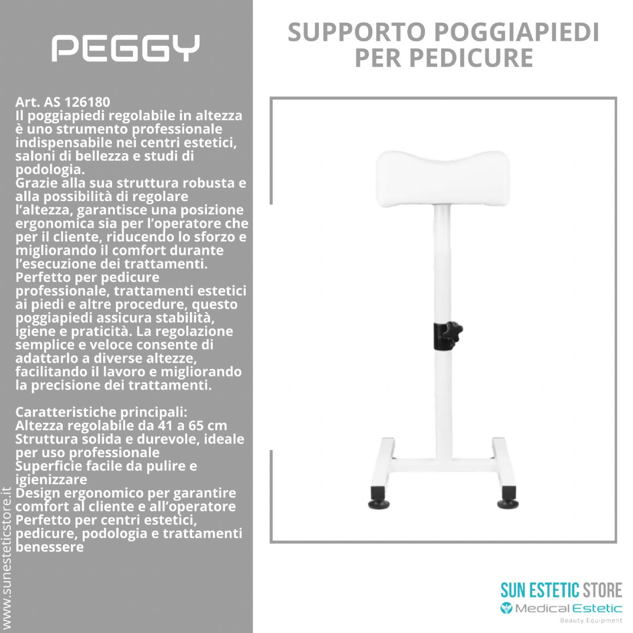 Peggy supporto poggiapiedi pedicure