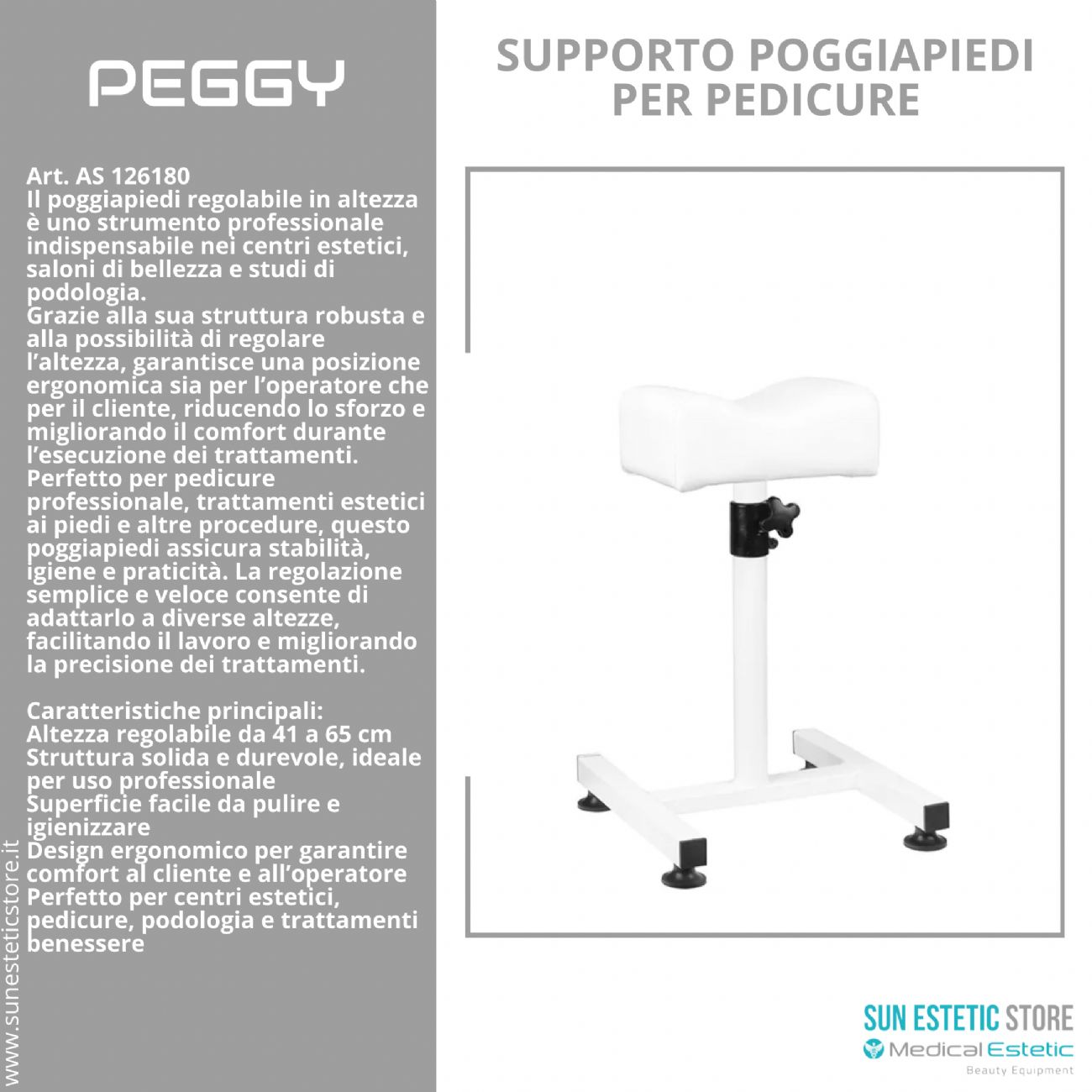 Peggy supporto poggiapiedi pedicure