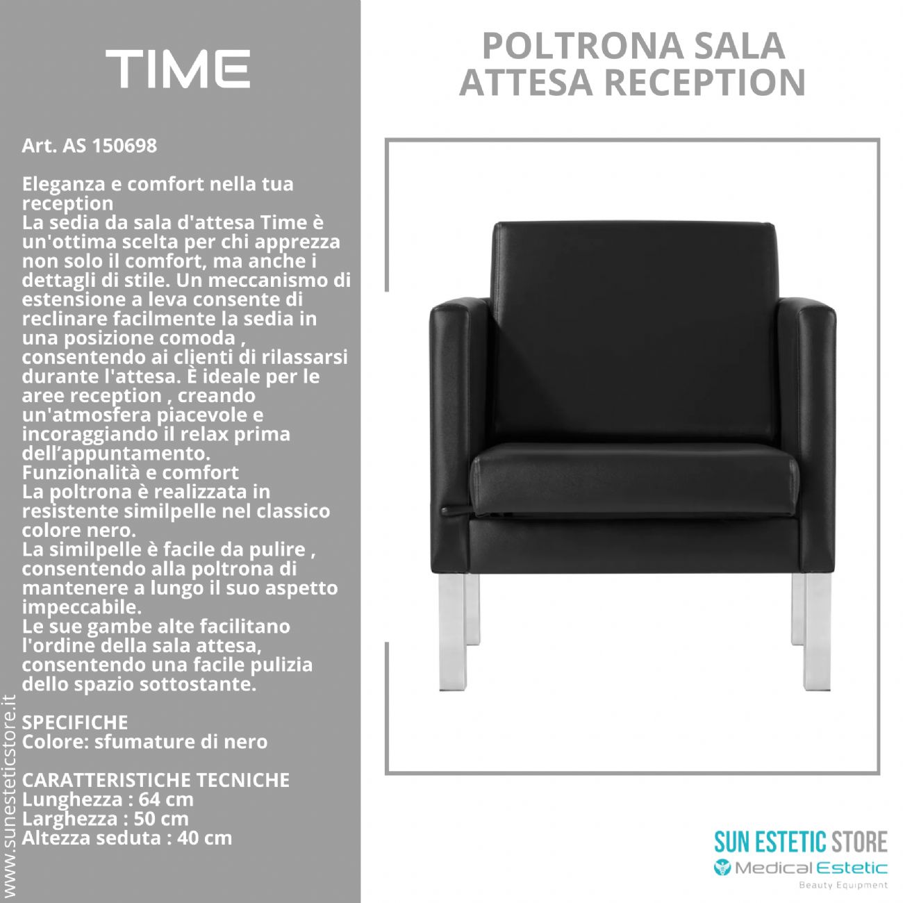Time poltrona sala attesa reception