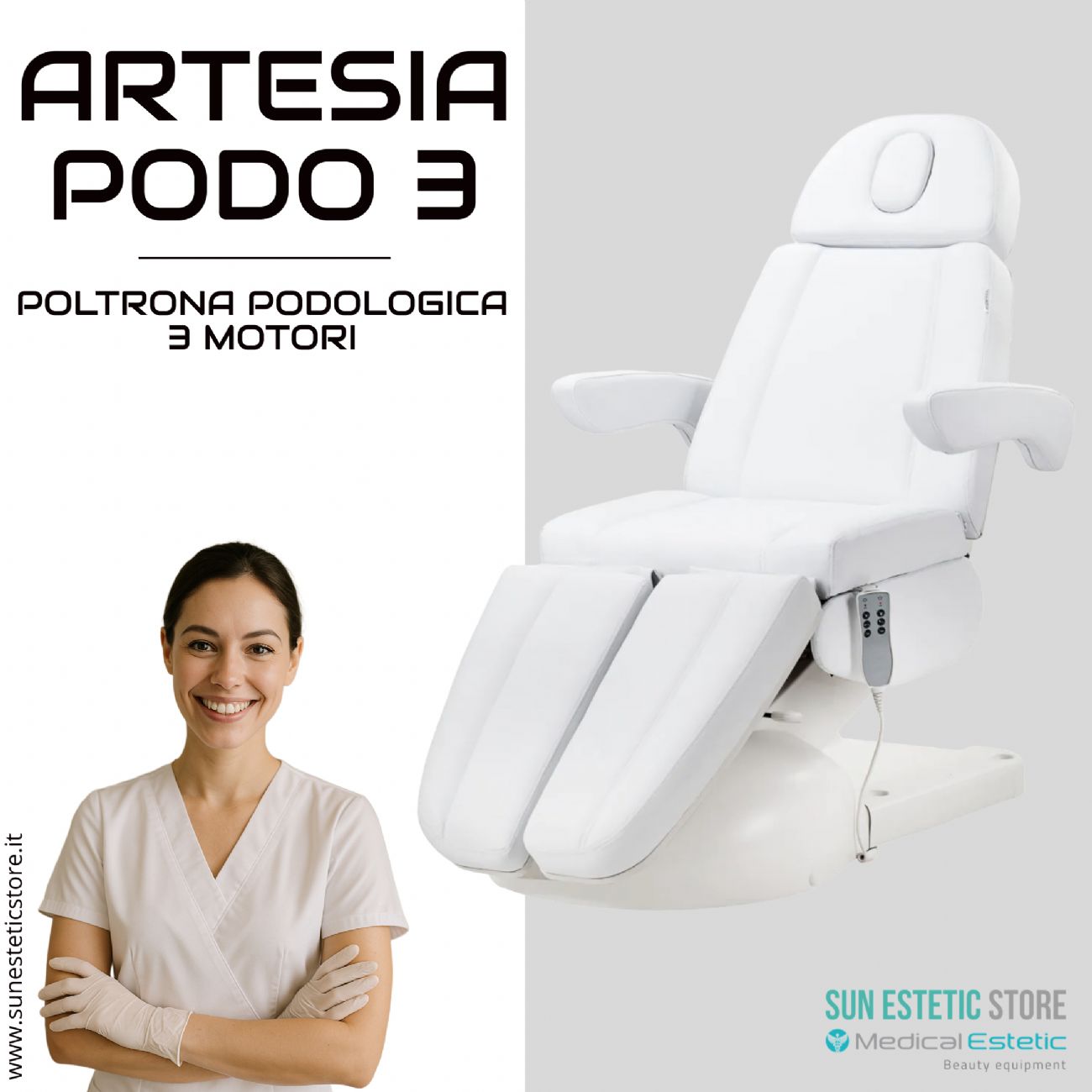 Artesia Podo 3 poltrona podologica 3 motori