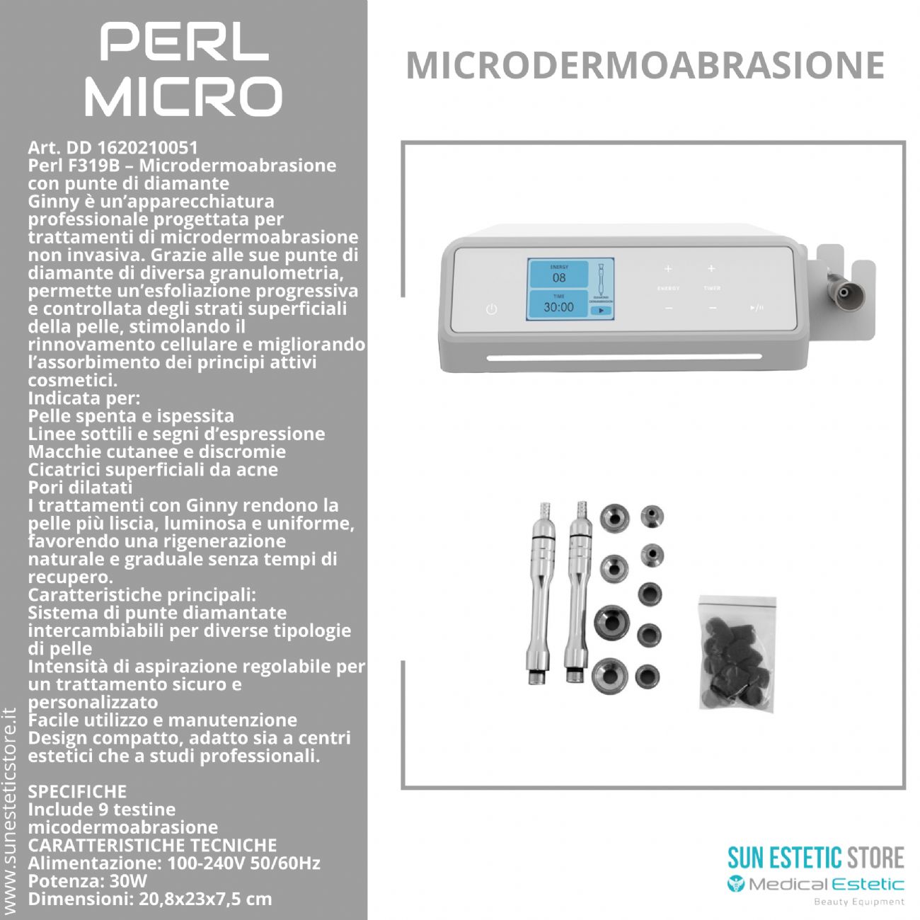 Ginny F319B Microdermoabrasione con testine di diamante