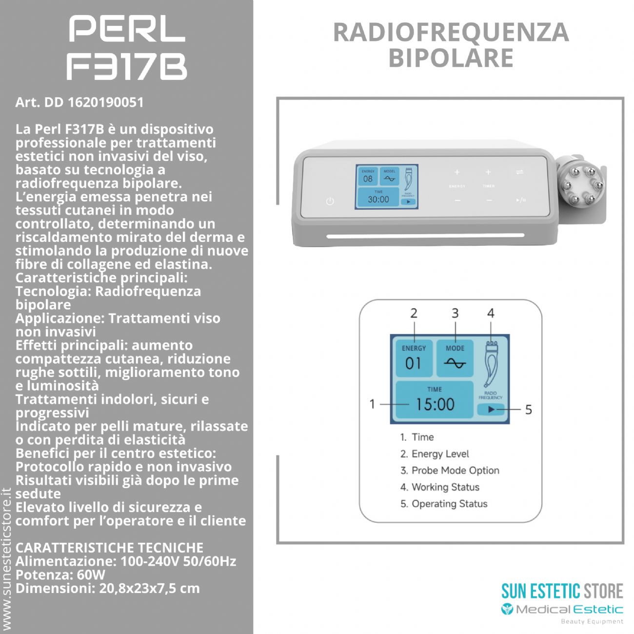 Ginny F317B Radiofrequenza bipolare estetica