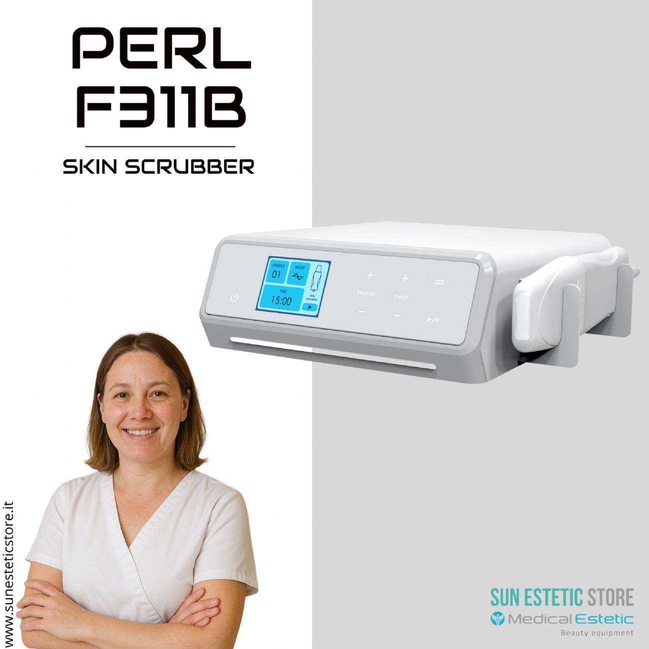 Perl F311B Skin Scrubber spatola ultrasuoni estetica