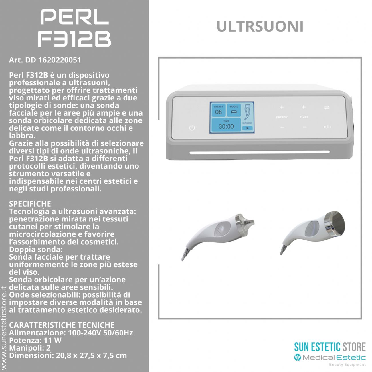 Perl F312B Apparecchiatura estetica ultrasuoni