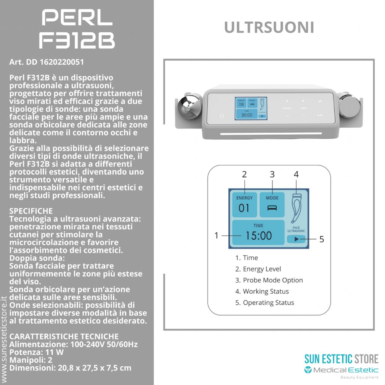 Perl F312B Apparecchiatura estetica ultrasuoni