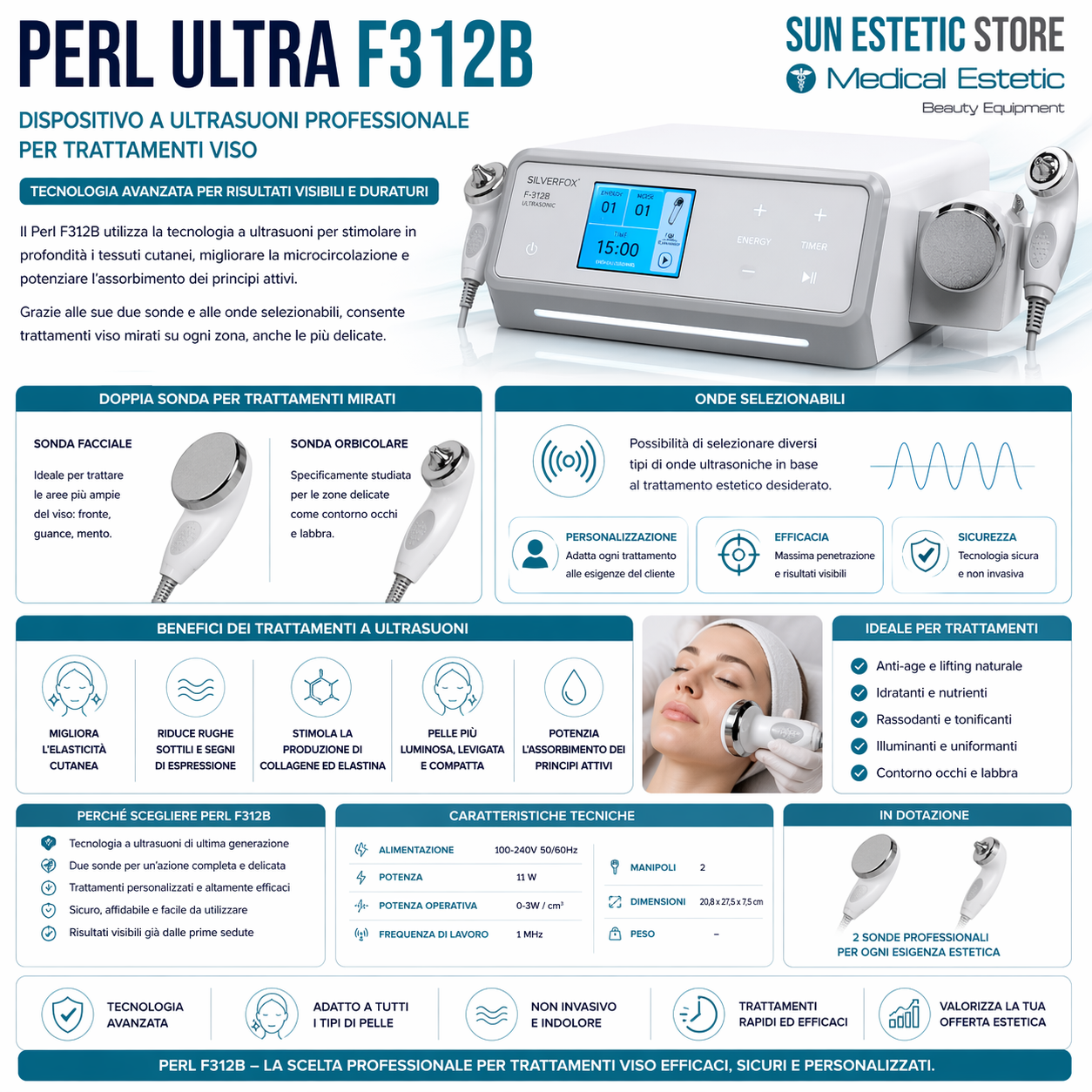 Perl F321B Apparecchiatura estetica ultrasuoni